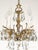 Metal Antique 5 Light Sensational Shinning Swanky Brass Cut Lead Crystal Chandelier ~ Rewired ~ Restored ~ Rejuvenated ~ Ready to Hang ~ For Sale - Image 7 of 12
