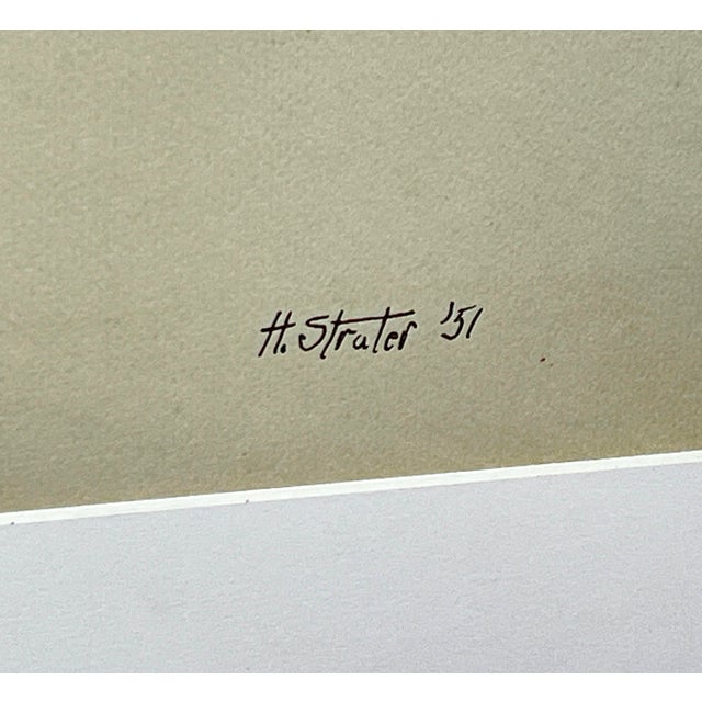 1950s Vintage C.1950's Henry Strater American B&w Nude Lithograph For Sale - Image 5 of 8