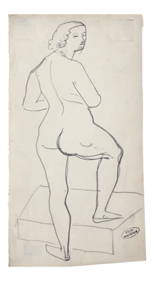 Andre Derain Female Nude Pencil on Paper Drawing 1935