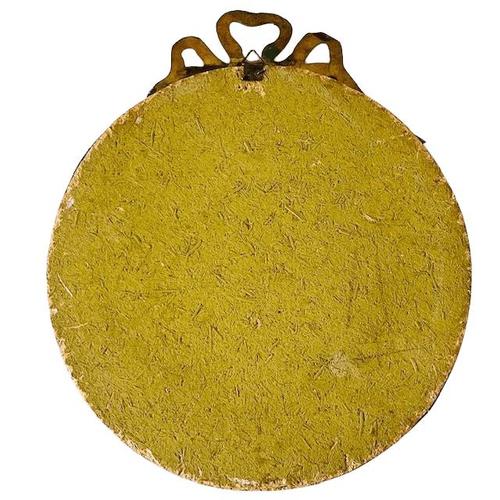 1960s Vintage Baroque Round Brass Knitted Mirror, 1960s For Sale - Image 5 of 6
