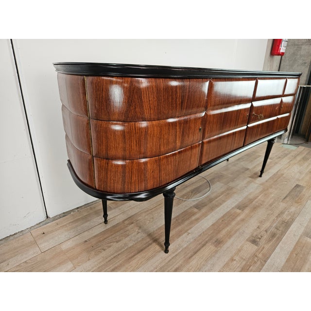 Mid-Century Modern Bar Cabinet attributed to Vittorio Dassi, 1950s For Sale - Image 3 of 18
