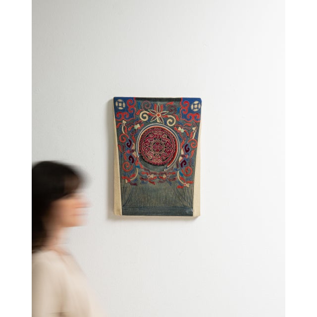 Early 20th Century China Tan Textile Wall Hanging For Sale - Image 12 of 15