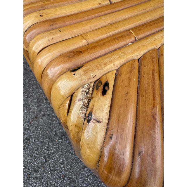 Wood Vintage Rattan Side Table For Sale - Image 7 of 7