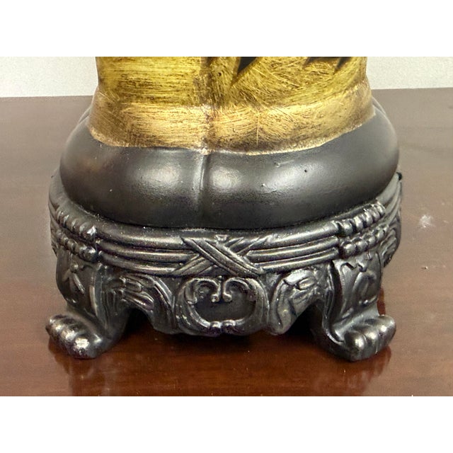 Hand Painted Table Lamp, Vintage For Sale - Image 11 of 12