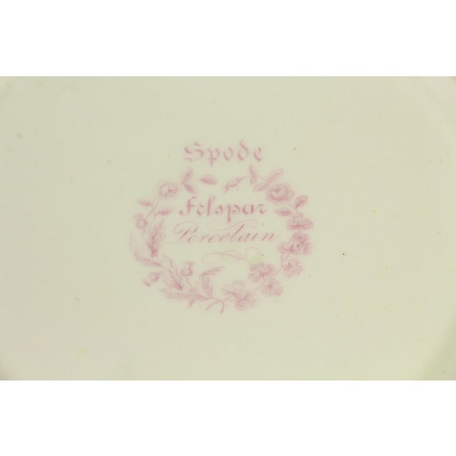 Early 1800's Spode Felspar Porcelain Pair of Armorial Cabinet Plates Welman Crest For Sale - Image 17 of 18