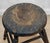Antique Primitive Farmhouse Black Wood Round Milking Stool For Sale - Image 6 of 9