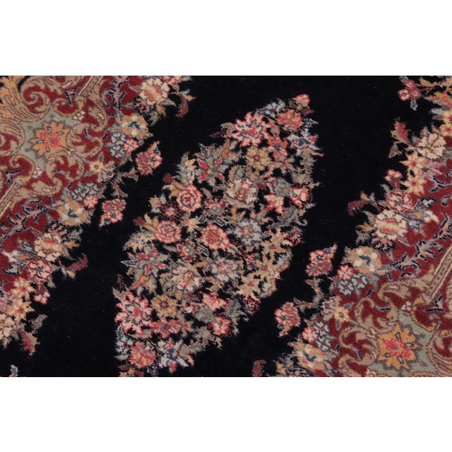 1990's Abusson Pak-Persian Black/Black Wool Rug - 3'1'' X 5'0'' For Sale - Image 4 of 9