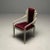 Vladimir Kagan Mid-Century Modern, Six Eva Dining Chairs, Lacquer, Maroon Fabric For Sale - Image 10 of 12