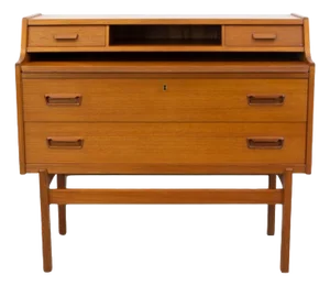 Danish Teak Bureau by Arne Wahl Iversen for Vinde Mobelfabrik, 1960s