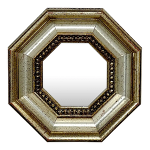 Mini Vintage Hexagonal Italian Molding Mirror