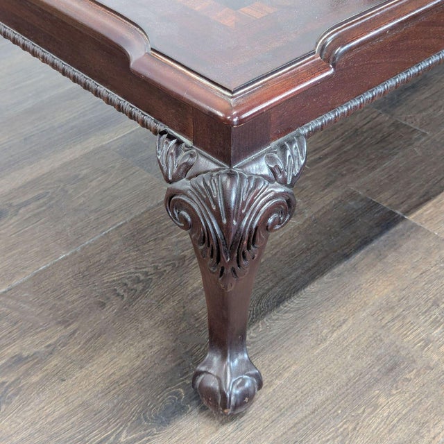 1990s Vintage Thomasville Mahogany Coffee Table For Sale - Image 5 of 6