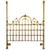 Brass Antique English Victorian Solid Brass Full Size Headboard, Tall Post, 100% Brass, Arched Scrollwork C. 1890s For Sale - Image 8 of 13