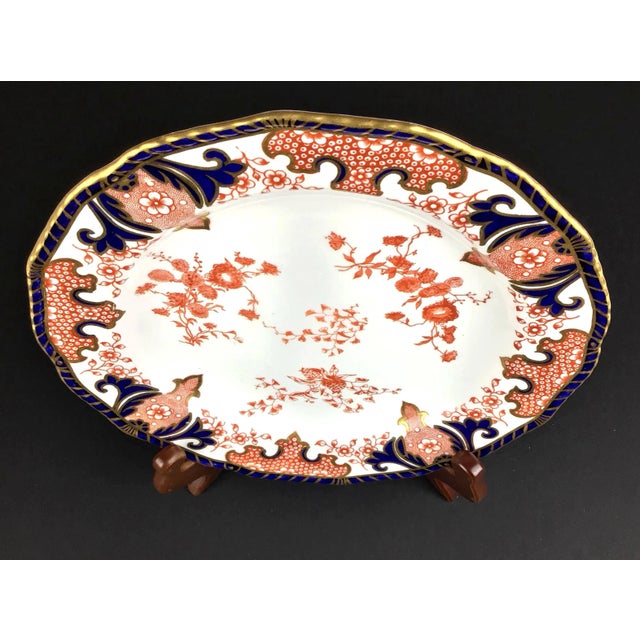 Royal Crown Derby Porcelain Vintage English Royal Crown Derby Porcelain Plate For Sale - Image 4 of 13