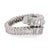 Modern Vintage 3.5 Carat Baguette Cut Diamond Platinum Bypass Eternity Ring, Size 5 For Sale - Image 3 of 4