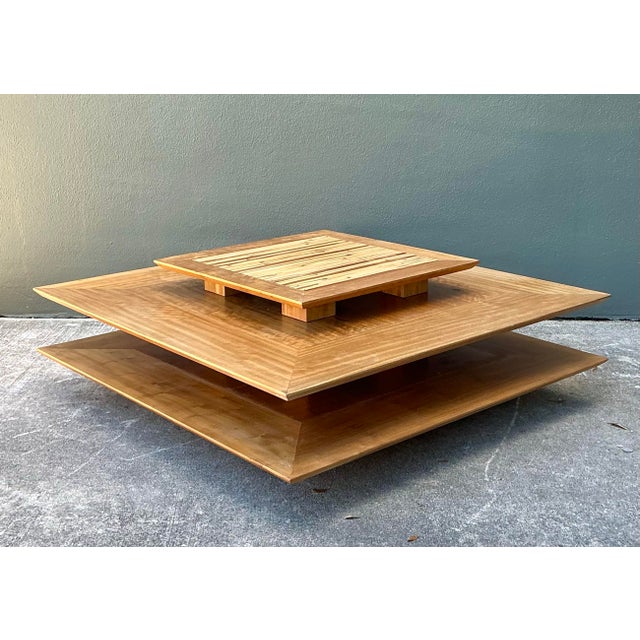 Vintage Stacked Rattan Coffee Table For Sale - Image 9 of 12