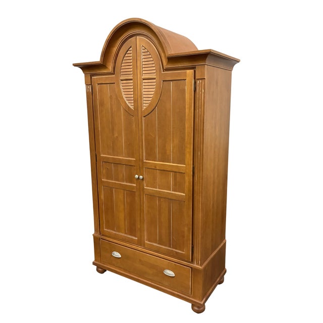 Gustavian (Swedish) Rare 1990s Ethan Allen Swedish Home Collection Gustavian Armoire For Sale - Image 3 of 12