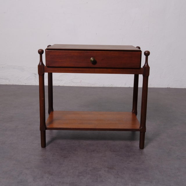Vintage Italia Teak Bedside Table by Fratelli Proserpio, 1950s For Sale - Image 10 of 16