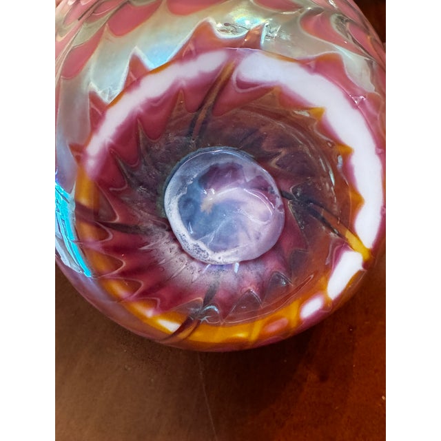 Lundberg Studios Lundberg Studios Amethyst Vase For Sale - Image 4 of 8