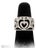 Heart Motif Openwork Pave Diamond and 18k White Gold Ring For Sale