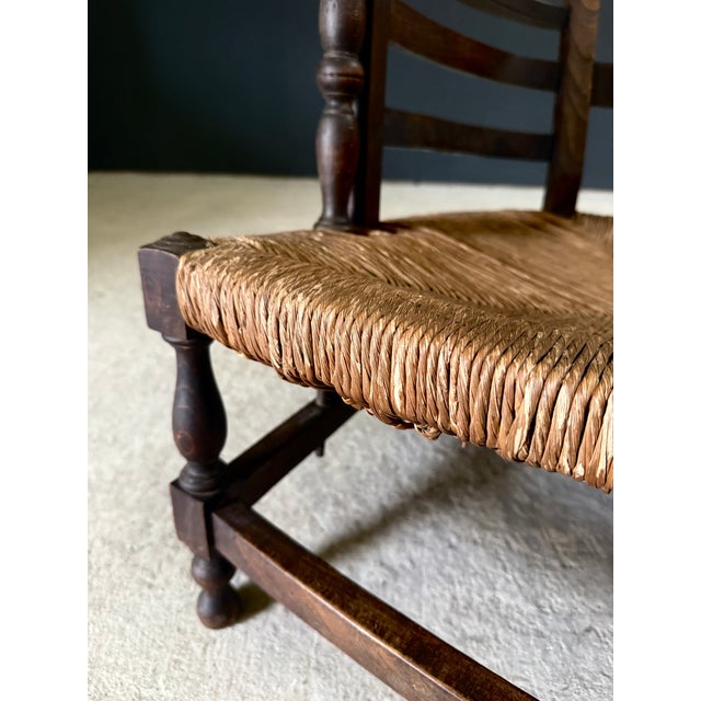 Antique French Provincial Rural Low Lounge Chair, 1890s For Sale - Image 12 of 17