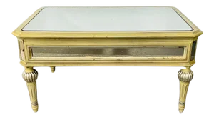 French Louis XVI Style Mirrored Coffee Table