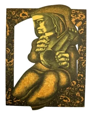 1970s Jorge Dumas Interludio Musician Lithograph