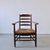 Low Rustic Bobbin Rush Seat Armchair, Netherlands, 1940s For Sale - Image 4 of 11