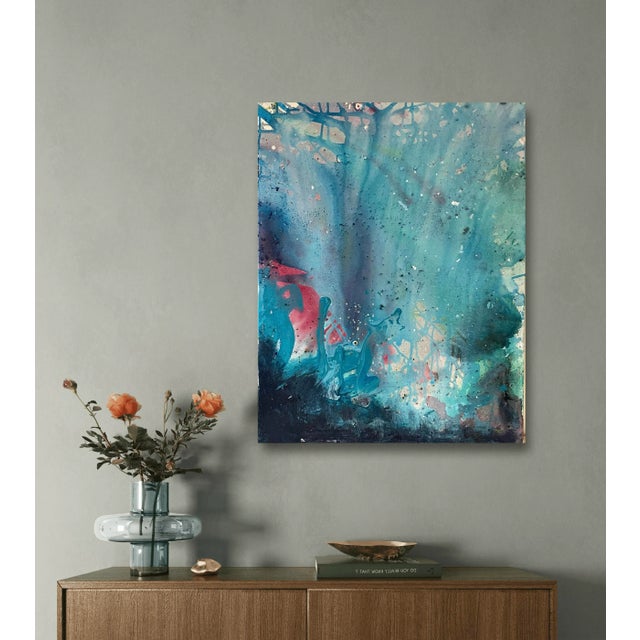 Abstract Matthew Izzo Acrylic Painting on Canvas, Titled Splash For Sale - Image 3 of 5