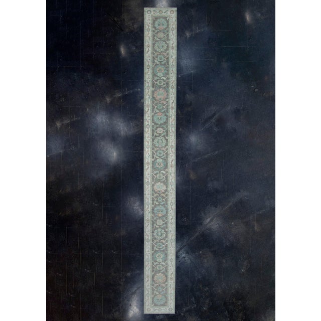 Black Turkish Oushak Runner Rug 2'10" x 26'6" #17524 For Sale - Image 8 of 8