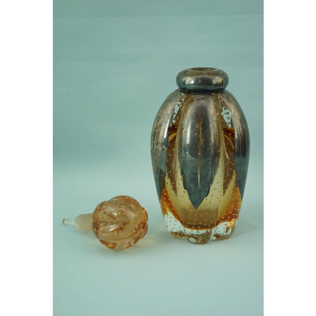 Brown Vintage Art Deco Bottle in Murano Pulegoso Glass by Flavio Poli, 1920s For Sale - Image 8 of 18