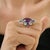 Gemstone Handcrafted 15.5Ct Aquamarine & Blue Topaz Silver Ring With Amethyst and Citrine Accents - Size 6 For Sale - Image 7 of 15