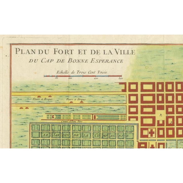 French Map of Cape of Good, Hope Fort and City Plan, 1765 For Sale - Image 6 of 9