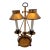 1960s Italian Florentia Tole Double Light Bouillotte Lamp For Sale