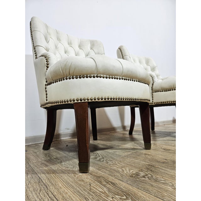 Chesterfield Armchairs, England, 1960s, Set of 2 For Sale - Image 15 of 16