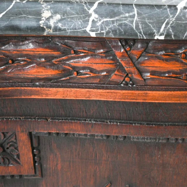 Pair of Small Neoclassical Carved Walnut Commodes For Sale - Image 11 of 12