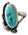 Vintage Sterling Silver and Turquoise Ring, Size 7 For Sale