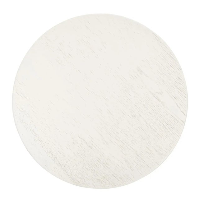 Not Yet Made - Made To Order Sasha Wood Accent Table - White Wash For Sale - Image 5 of 9