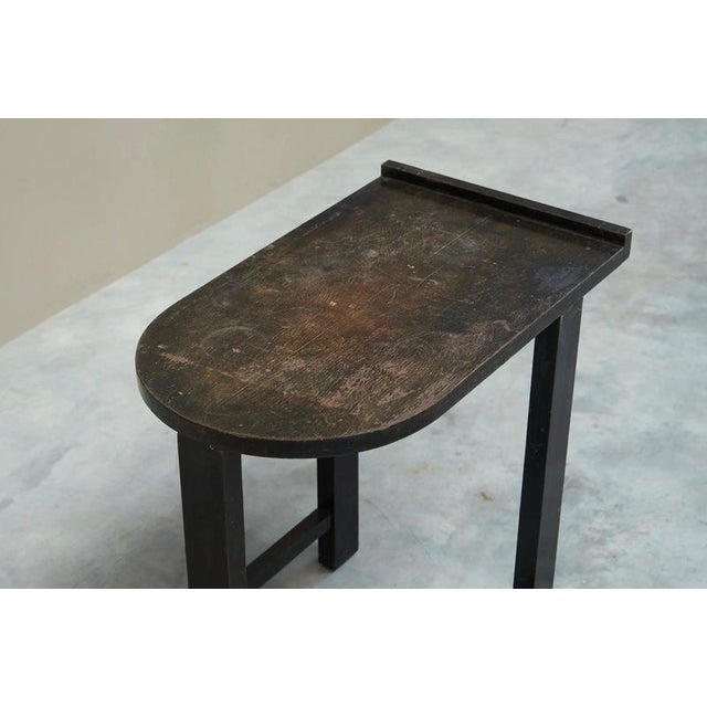 Rationalist Side Table in Ebonized Oak, 1930s For Sale - Image 9 of 11