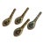 Vintage Hong Kong Porcelain Chinese Soup Spoons, Pink Floral & Longevity Motif Famille Rose Style — Set of 4 For Sale