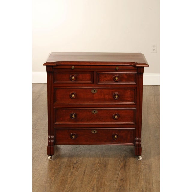 Antique English Mahogany & Rosewood Bachelor's Chest For Sale - Image 9 of 12