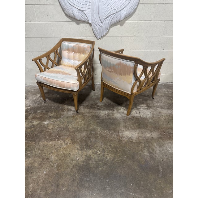 Thomasville Vintage Thomasville Hollywood Regency Chairs - A Pair For Sale - Image 4 of 11