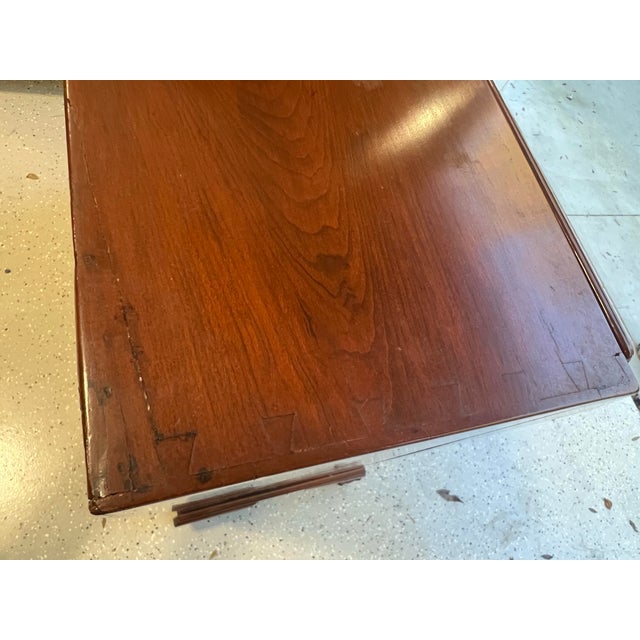 Sienna Early 20th Century Mahogany Slant-Front Desk With Carved Fan Inlay in Chippendale Style For Sale - Image 8 of 10