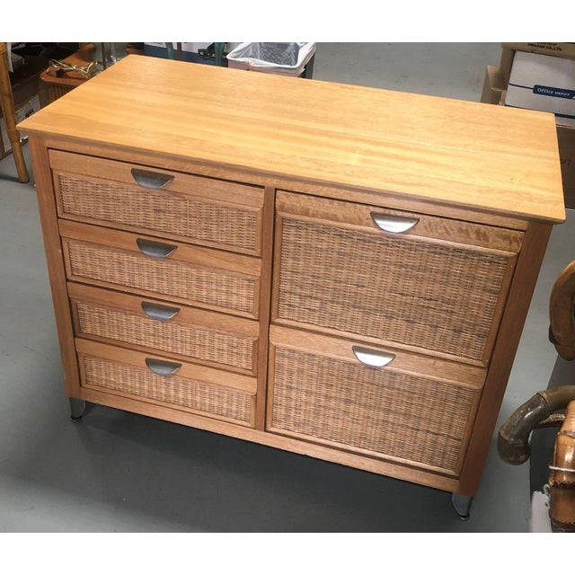1970s Lowboy Dresser and Two Nightstands Wicker Bedroom Set of 3 Chairish