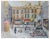 After Maurice Utrillo, French Square, 1950s, Gouache on Paper For Sale