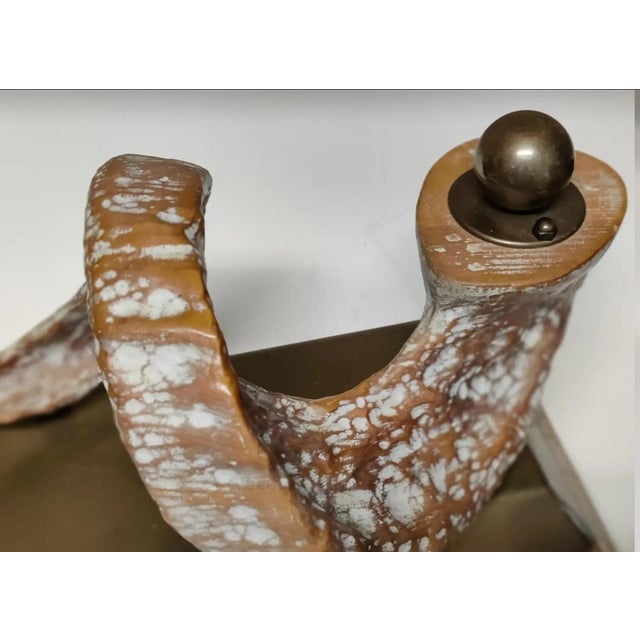 1980s Hart Associates Decorative Faux Ram's Horn Sculpture For Sale In Atlanta - Image 6 of 11