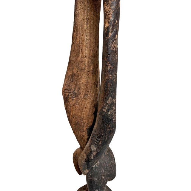 Old Antique Mumuye Nigerian Male Figure Sculpture For Sale - Image 12 of 16