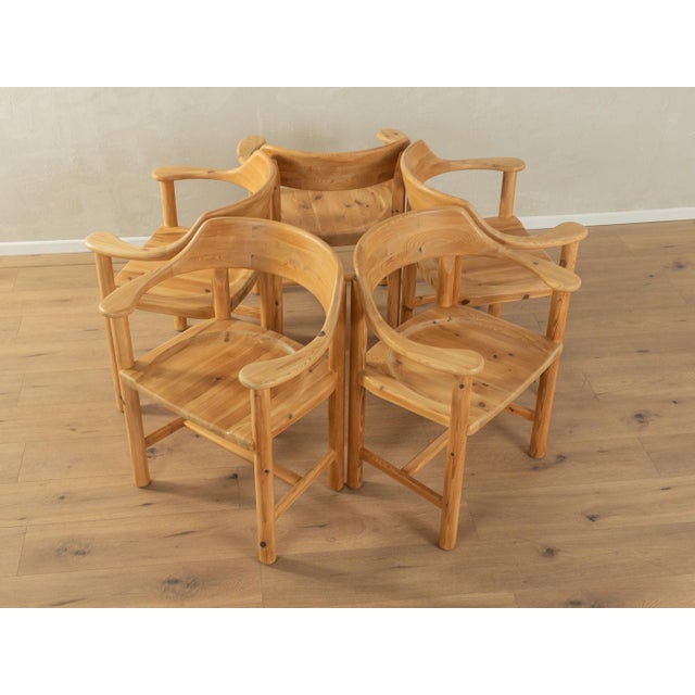 Rare dining chairs by Rainer Daumiller for Hirtshals Savværk from the 1970s. High-quality frame, seat, and backrest made...