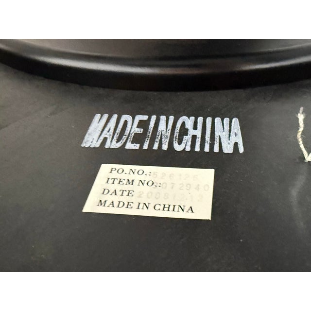 Contemporary Mahogany Pedestal Dining Table With Glass Table Top For Sale - Image 12 of 12