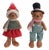 Holiday Plush Bear Figurines (Set of 2) For Sale
