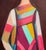 David Adickes "Dress of Many Colors with Still Life" Modern Abstract Female Portrait Painting, 2005 For Sale - Image 11 of 12